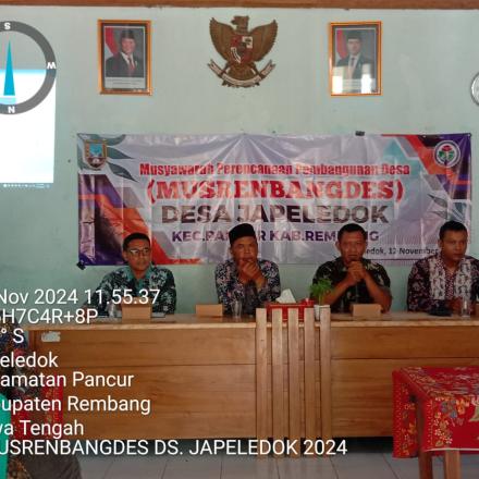 MUSYAWARAH PERENCANAAN PEMBANGUNAN DESA TAHUN 2024 DALAM RANGKA PENYUSUNAN RKPDES 2026